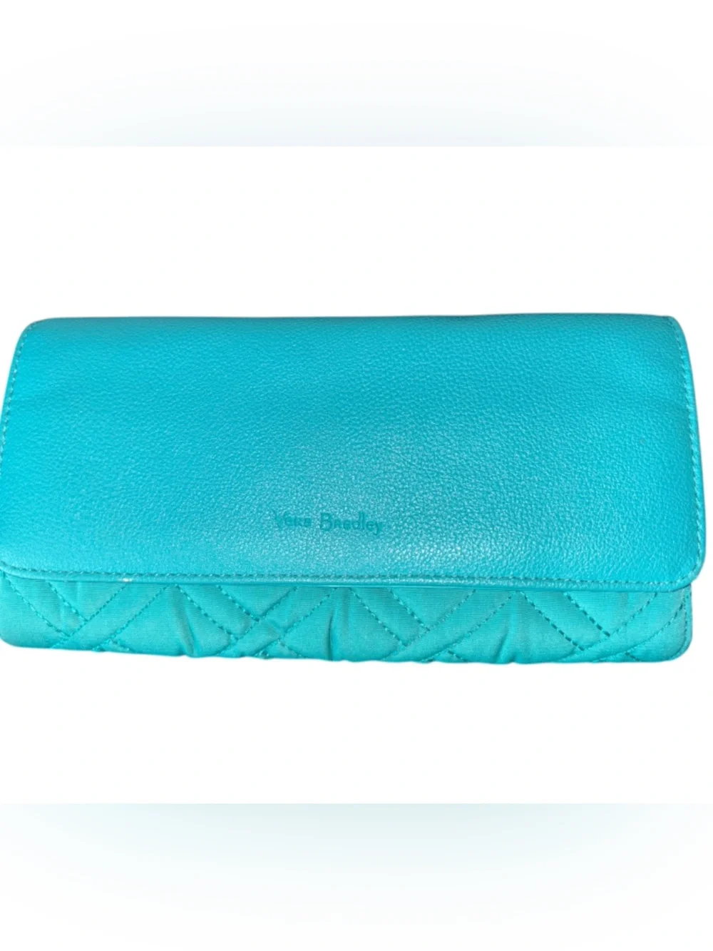 Vera Bradley RFID Audrey Wallet Turquoise Sea Pattern - Picture 1 of 5